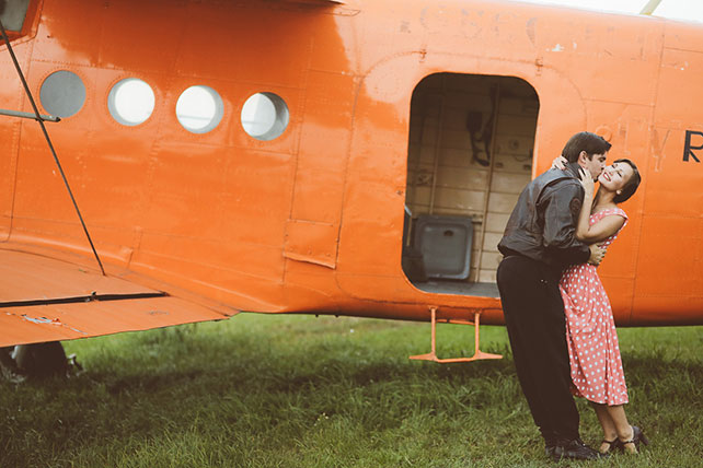 свадьба-реалити «Авиаторы», фотосессия на аэродроме
