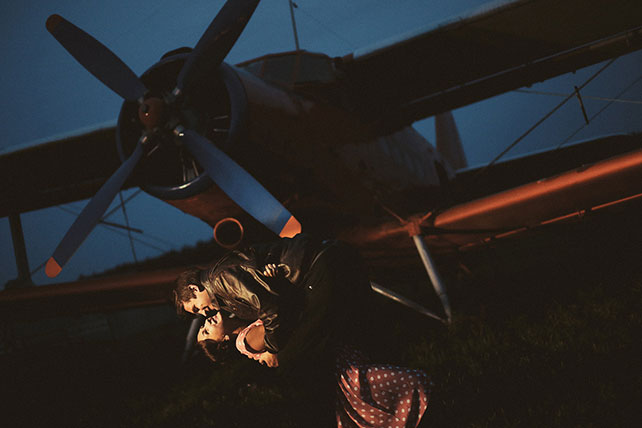 свадьба-реалити «Авиаторы», фотосессия на аэродроме
