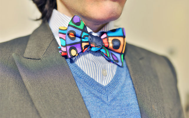 Галстук-бабочка для яркой свадьбы