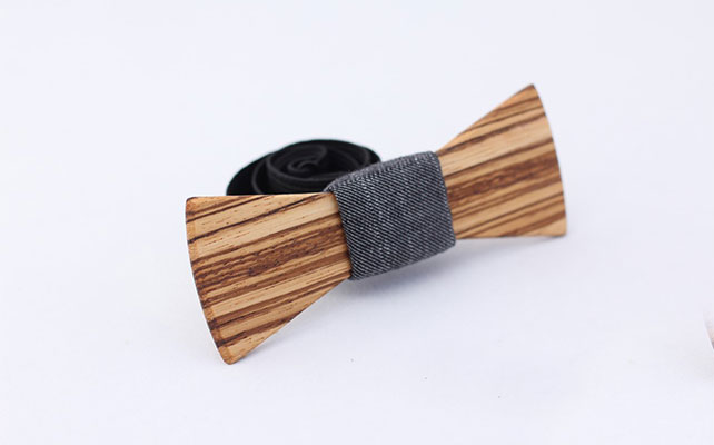 Галстук-бабочка деревянная - стильный тренд