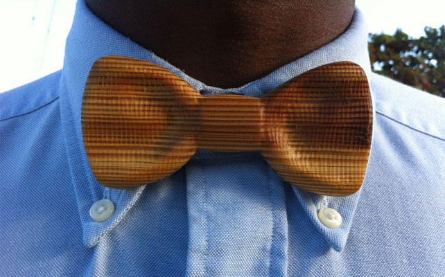 Галстук-бабочка деревянная - стильный тренд