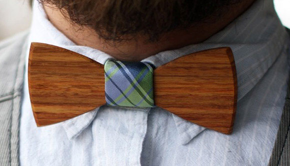 Галстук-бабочка деревянная - стильный тренд