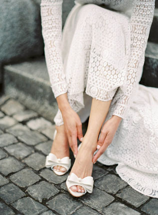 Свадебный стиль: балетки для невесты 