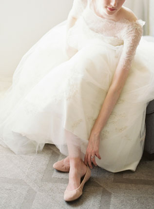 Свадебный стиль: балетки для невесты 
