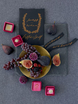 Стильные детали: бархатные коробочки для колец 