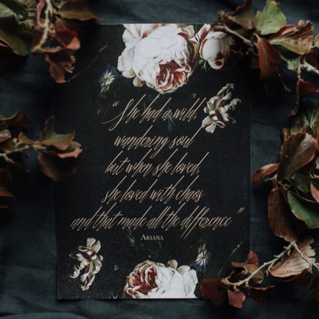 Осеннее вдохновение: свадебная полиграфия в черном цвете