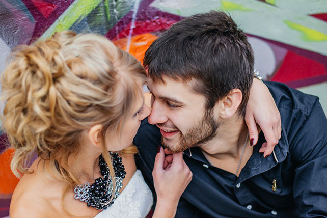 Фотопроект Blogger Bride, жених и невеста в стиле рок