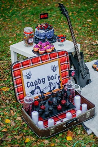 Фотопроект Blogger Bride, сладкий стол, электрогитара