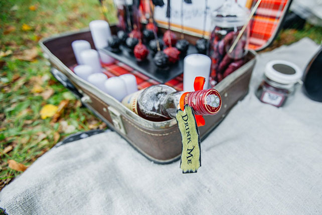 Фотопроект Blogger Bride, чемодан, напитки, сладкий стол