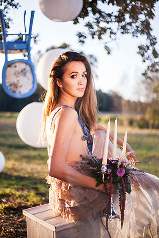 Фотопроект Blogger Bride, фотосессия в воздушном стиле, подсвечник, невеста