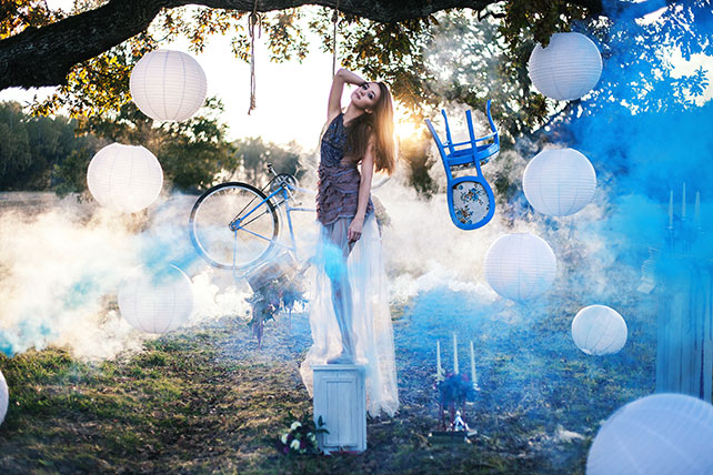 Фотопроект Blogger Bride, фотосессия в воздушном стиле, в дымке