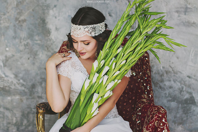 Фотопроект Blogger Bride. Часть 2, восточная невеста с гладиолусами