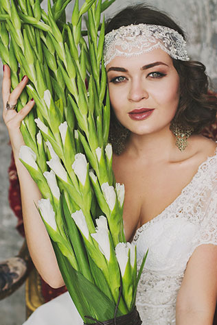Фотопроект Blogger Bride. Часть 2, невеста с гладуолусами