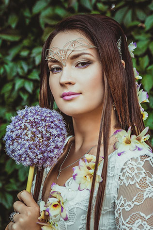 Фотопроект Blogger Bride - 3, невеста в образе лесной феи, макияж невесты