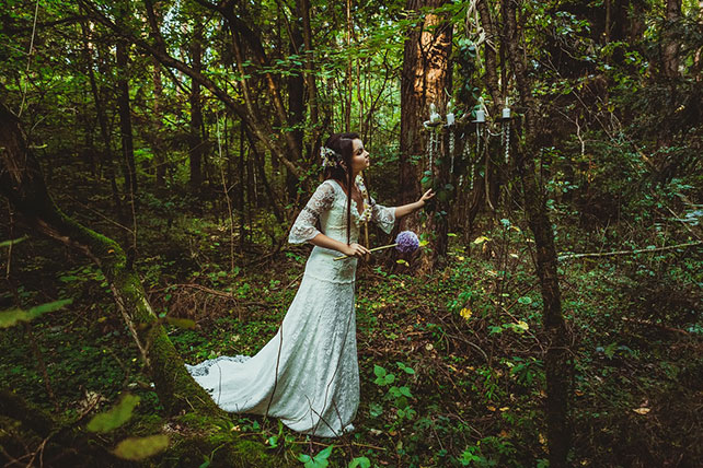 Фотопроект Blogger Bride - 3, невеста в образе лесной феи, в лесу