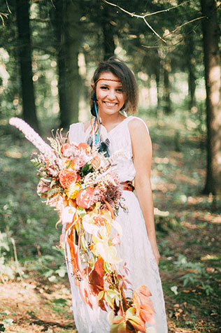 Фотопроект Blogger Bride-3, индейские мотивы, образ невесты