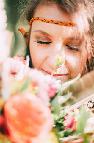 Фотопроект Blogger Bride-3, индейские мотивы, макияж невесты