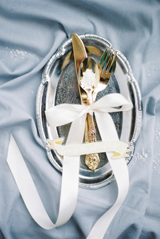 Cвадьба в голубых и золотых тонах