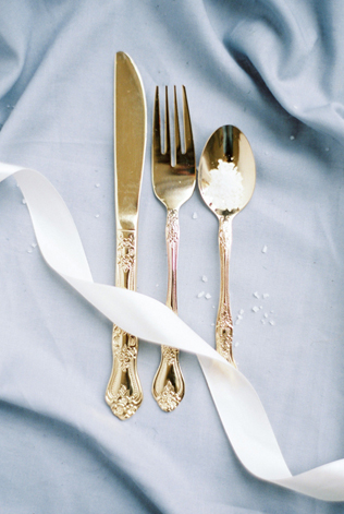 Cвадьба в голубых и золотых тонах