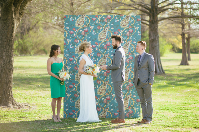 Cвадьба в голубых и золотых тонах