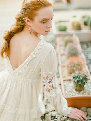 утро невесты в стиле бохо, образ невесты