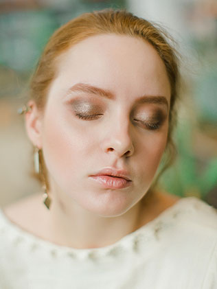 утро невесты в стиле бохо, макияж невесты