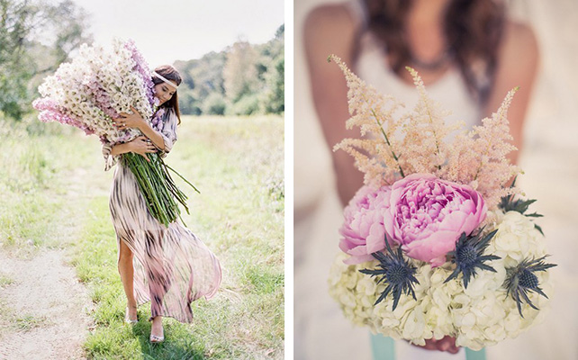 Большой букет - тренд свадебной моды