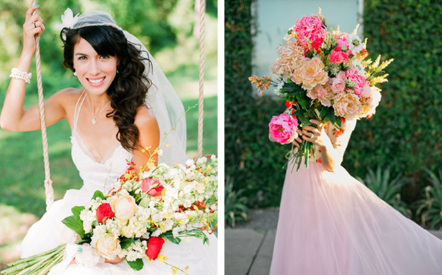 Большой букет - тренд свадебной моды