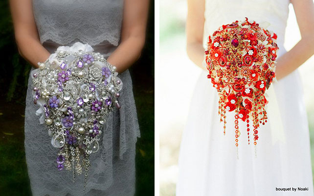 Выбор букета невесты: советы специалиста, букеты из брошек