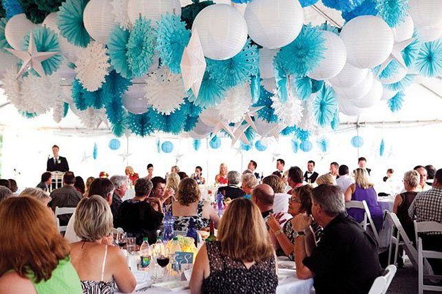 бумажные веера на свадьбе