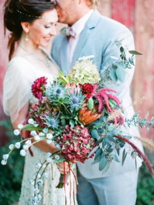 Вдохновение: 36 свадебных букетов в стиле бохо 