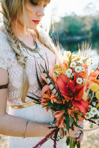 Вдохновение: 36 свадебных букетов в стиле бохо 