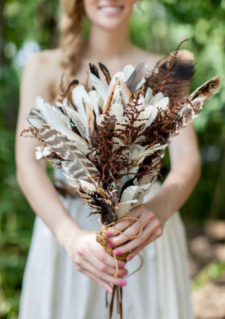 Вдохновение: 36 свадебных букетов в стиле бохо 