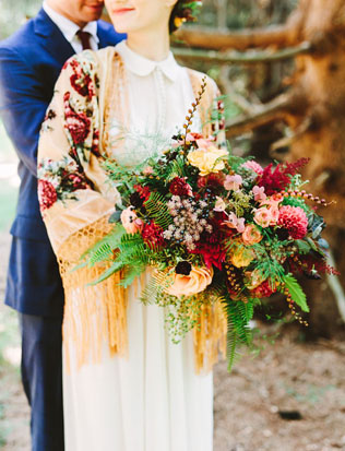 Вдохновение: 36 свадебных букетов в стиле бохо 