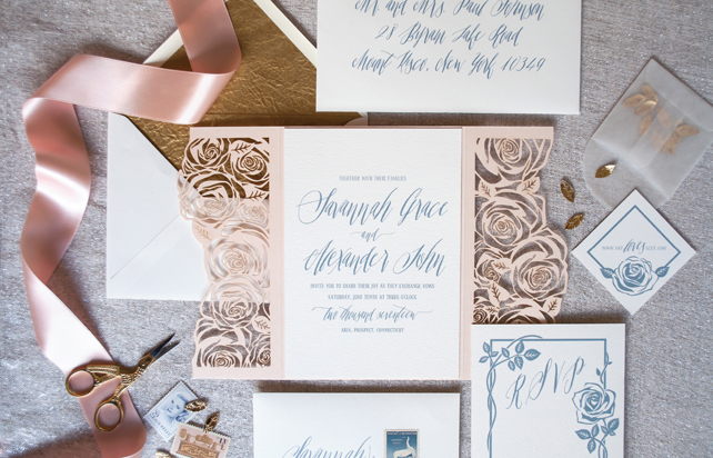 Бумажное кружево: свадебная полиграфия с узорами  