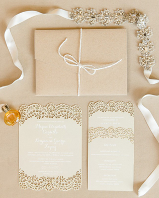 Бумажное кружево: свадебная полиграфия с узорами  
