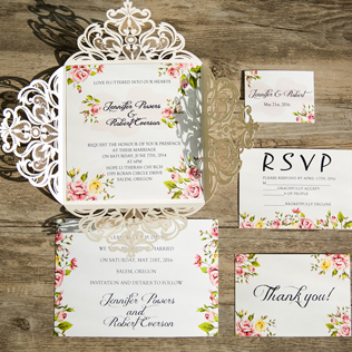 Бумажное кружево: свадебная полиграфия с узорами  