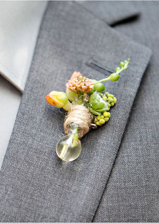 90 вариантов бутоньерок для осенней свадьбы 