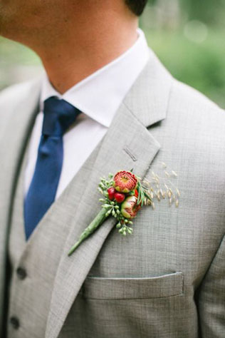 90 вариантов бутоньерок для осенней свадьбы 