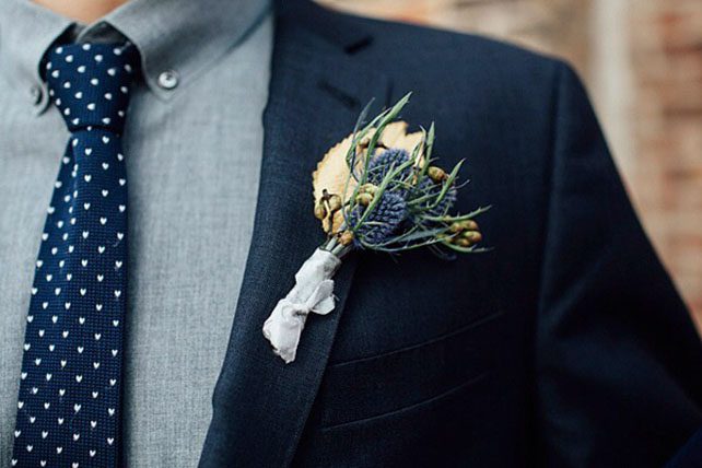 90 вариантов бутоньерок для осенней свадьбы 