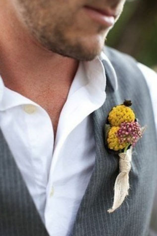 90 вариантов бутоньерок для осенней свадьбы 