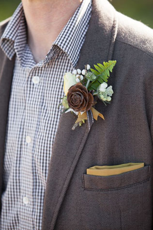 90 вариантов бутоньерок для осенней свадьбы 