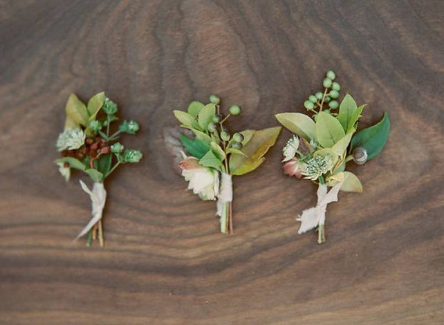 90 вариантов бутоньерок для осенней свадьбы 