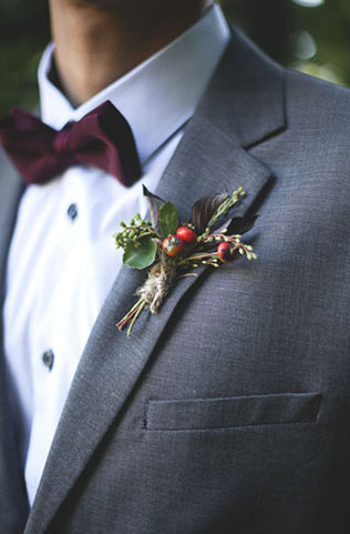 90 вариантов бутоньерок для осенней свадьбы 