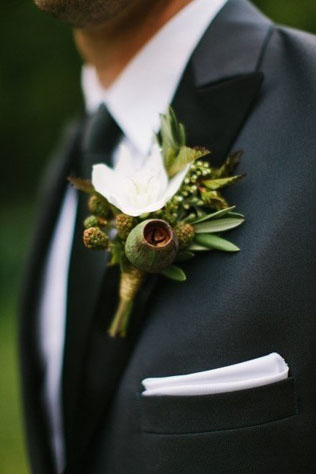 90 вариантов бутоньерок для осенней свадьбы 