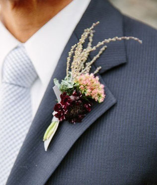 90 вариантов бутоньерок для осенней свадьбы 