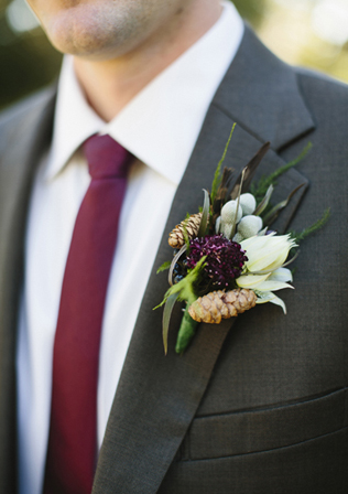 90 вариантов бутоньерок для осенней свадьбы 