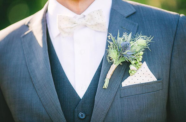 90 вариантов бутоньерок для осенней свадьбы 