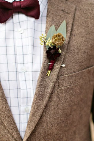 90 вариантов бутоньерок для осенней свадьбы 