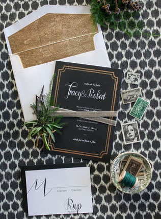 Идеальное сочетание: золотой и черный цвет для новогодней свадьбы 